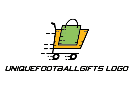 shopping bag in shopping cart