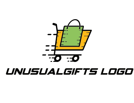 shopping bag in shopping cart