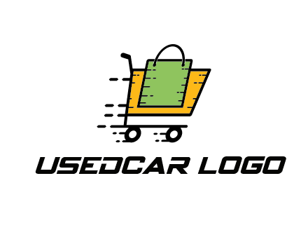 shopping bag in shopping cart