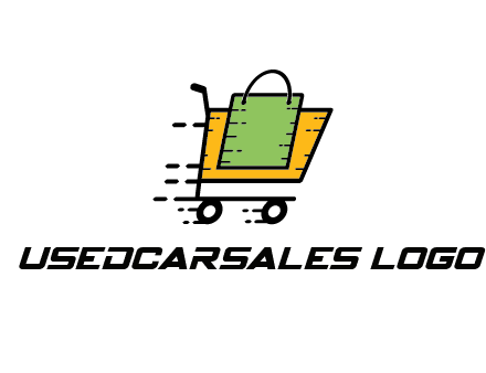 shopping bag in shopping cart