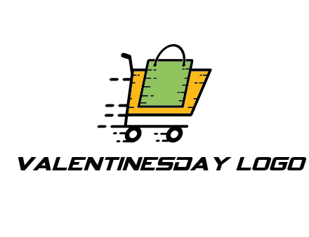 shopping bag in shopping cart