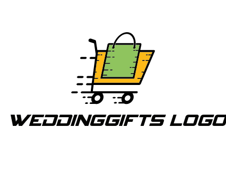 shopping bag in shopping cart