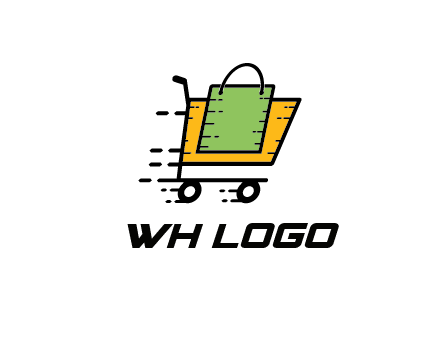 shopping bag in shopping cart