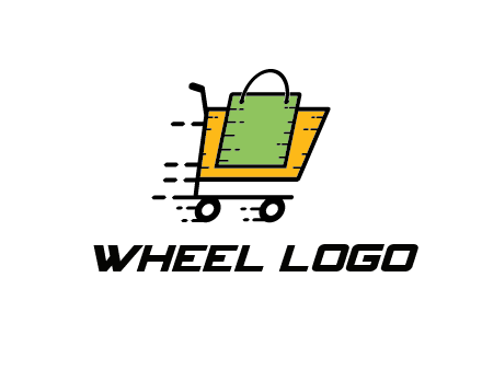 shopping bag in shopping cart