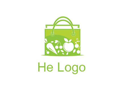 groceries in shopping bag