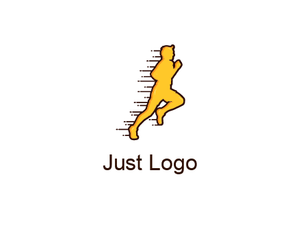 man jogging with speedy lines