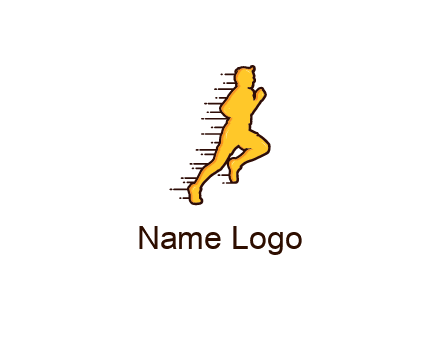 man jogging with speedy lines