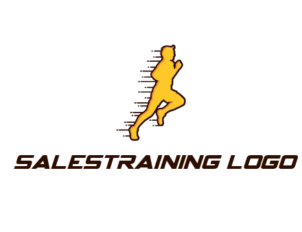 man jogging with speedy lines
