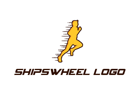 man jogging with speedy lines