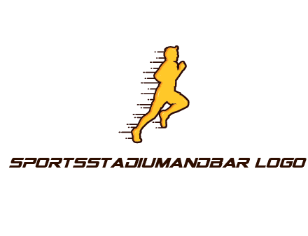 man jogging with speedy lines