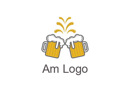 beer mugs cheering