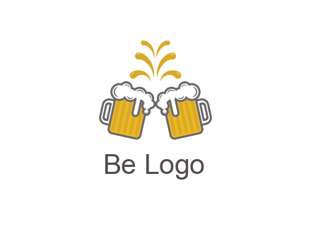 beer mugs cheering