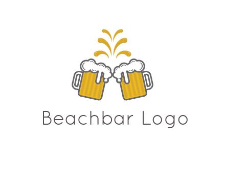beer mugs cheering