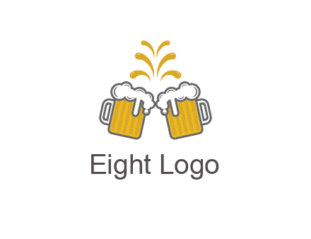 beer mugs cheering