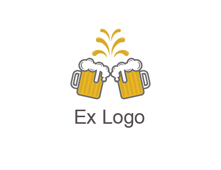 beer mugs cheering