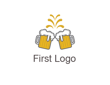 beer mugs cheering