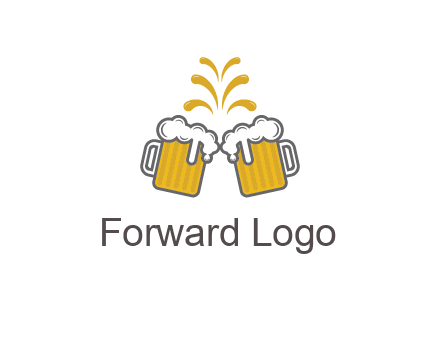 beer mugs cheering