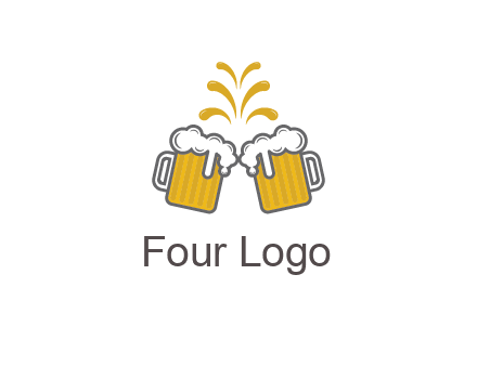 beer mugs cheering