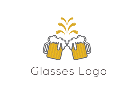 beer mugs cheering