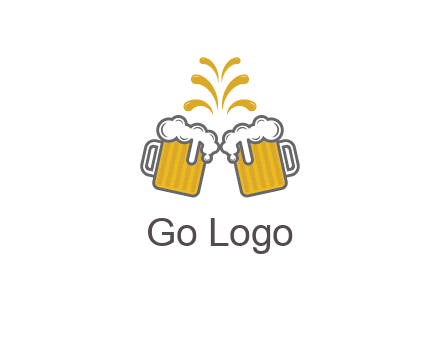 beer mugs cheering