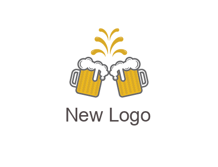 beer mugs cheering