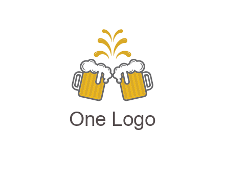 beer mugs cheering