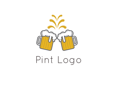 beer mugs cheering