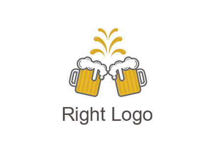 beer mugs cheering