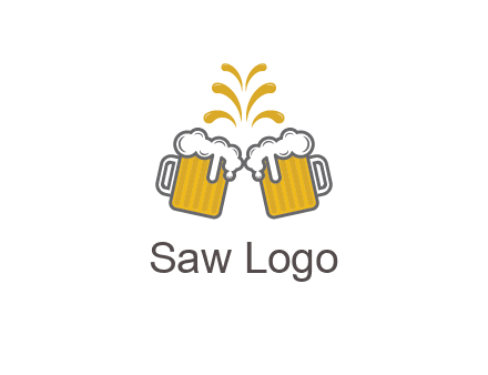 beer mugs cheering
