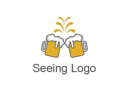 beer mugs cheering
