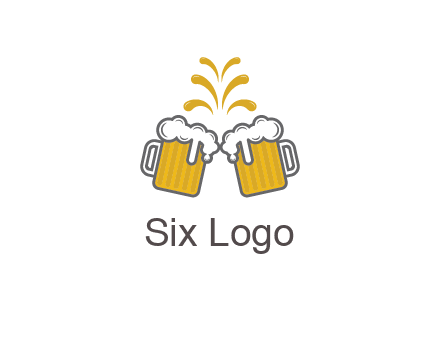 beer mugs cheering