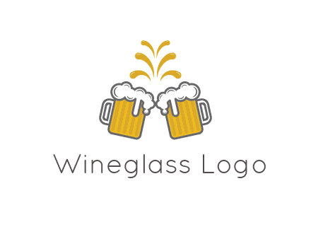 beer mugs cheering