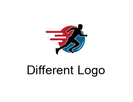 circle behind man running 