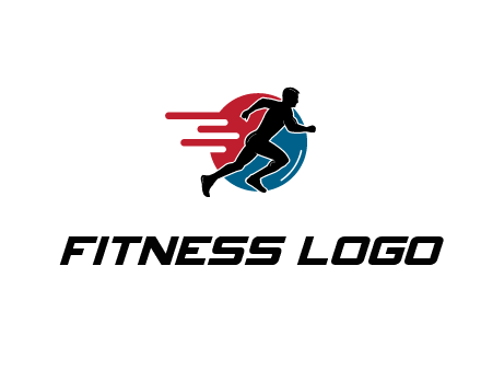 circle behind man running 
