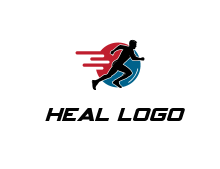 circle behind man running 