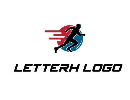 circle behind man running 