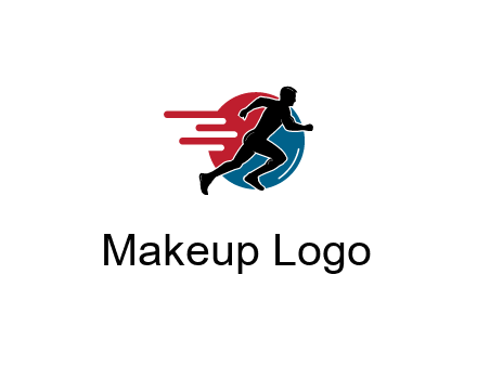 circle behind man running 