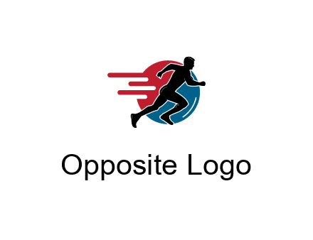 circle behind man running 
