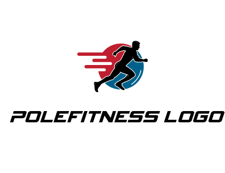 circle behind man running 