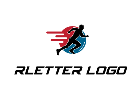 circle behind man running 