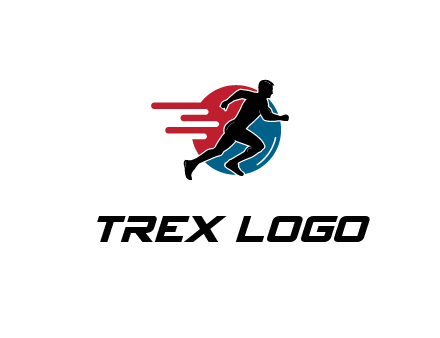 circle behind man running 