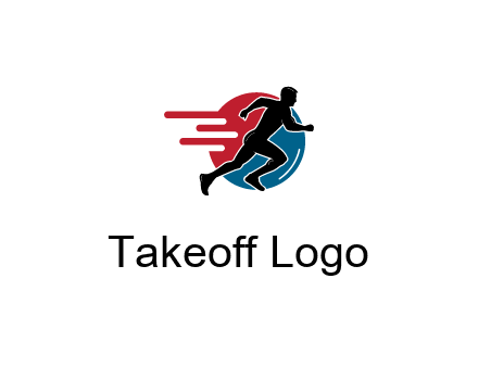 circle behind man running 
