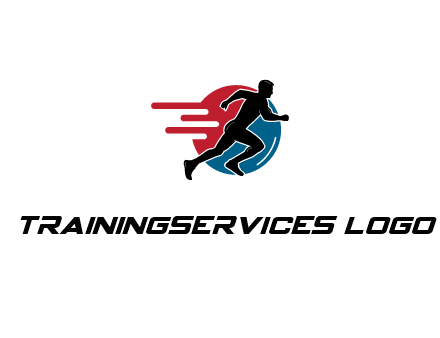 circle behind man running 