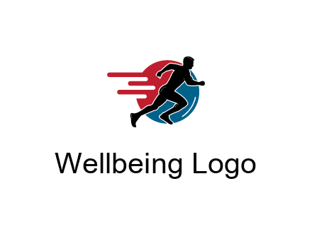 circle behind man running 
