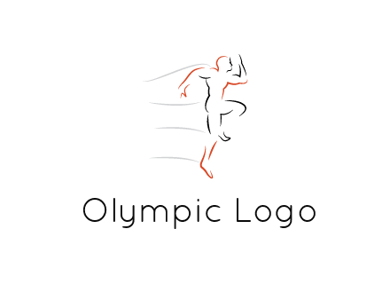abstract line art man jogging 