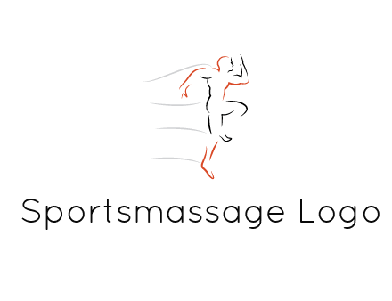abstract line art man jogging 