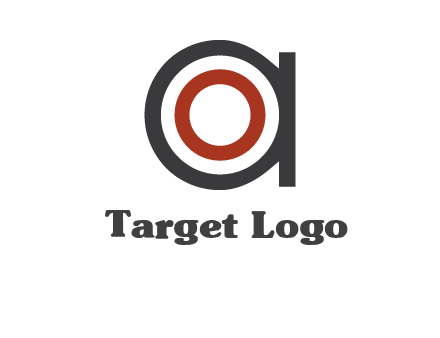 target inside letter a icon