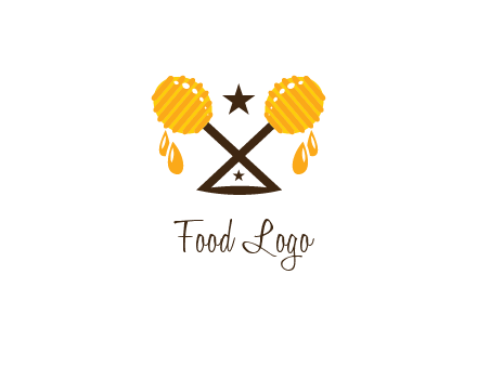 honey on honey dipper with stars