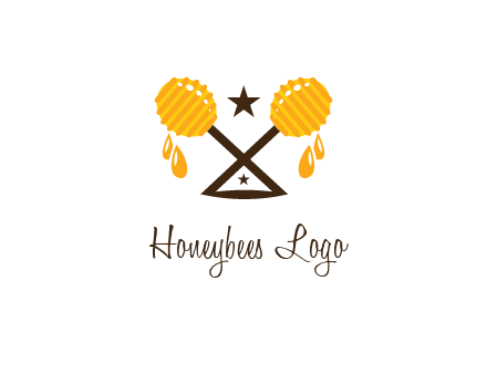 honey on honey dipper with stars