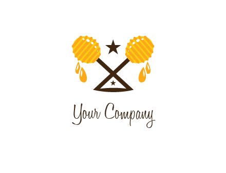 honey on honey dipper with stars